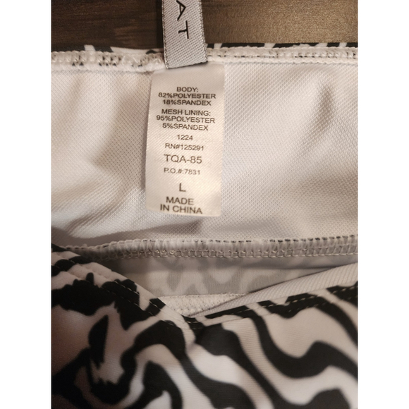 Tahari 2 piece Set Swimsuit Bathing Suit Dress - LARGE - Navy Blue White - Picture 14 of 16